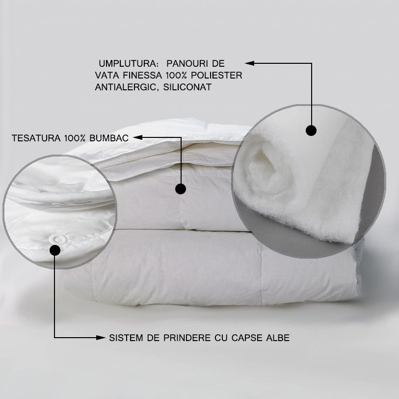 Pilota matlasata 4 ANOTIMPURI Renforce bumbac alb
