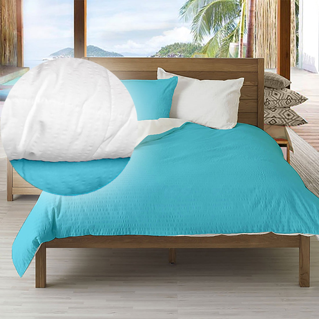 Lenjerie pat Crepe Aquarius & White