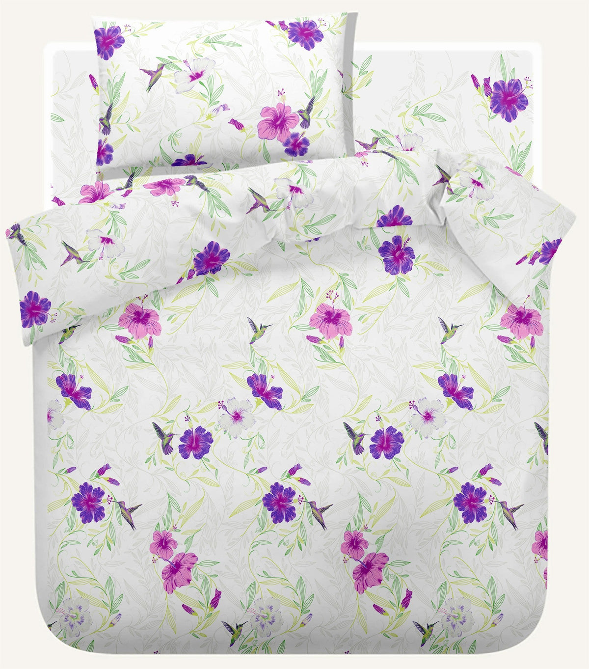 Lenjerie pat Renforce desen Rosemallow v.3