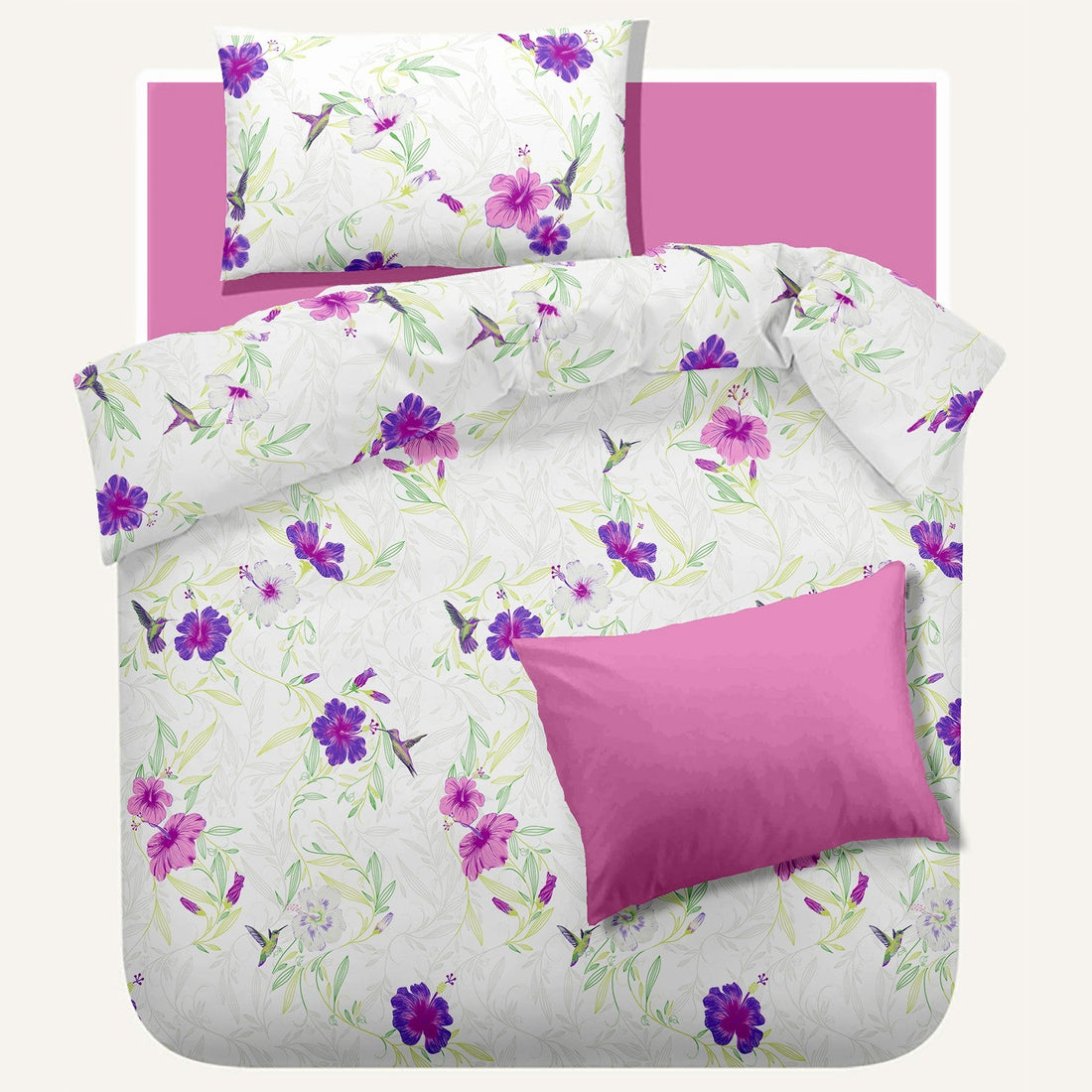 Lenjerie pat Renforce RIU Rosemallow-03 Rosebloom