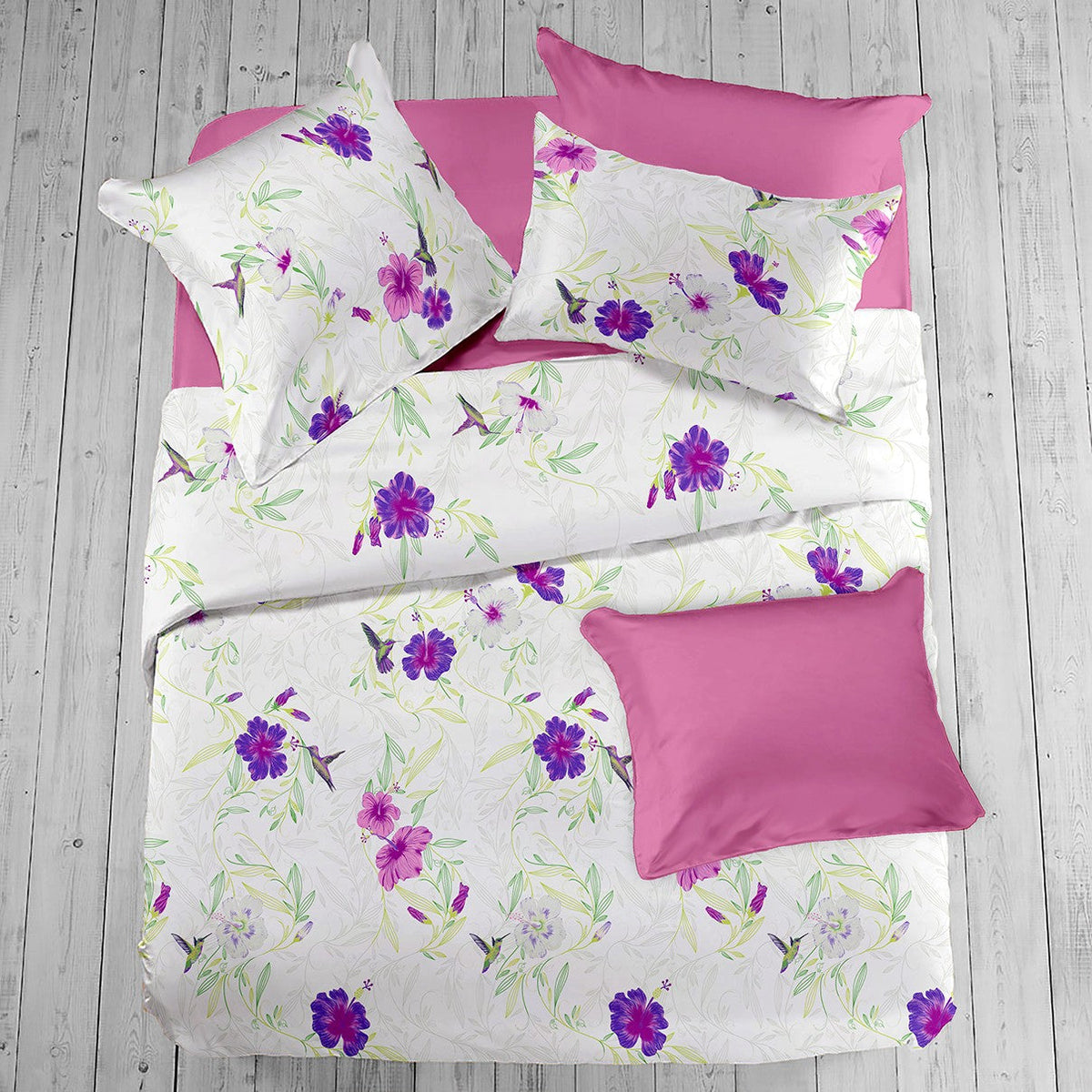 Lenjerie pat Renforce RIU Rosemallow-03 Rosebloom