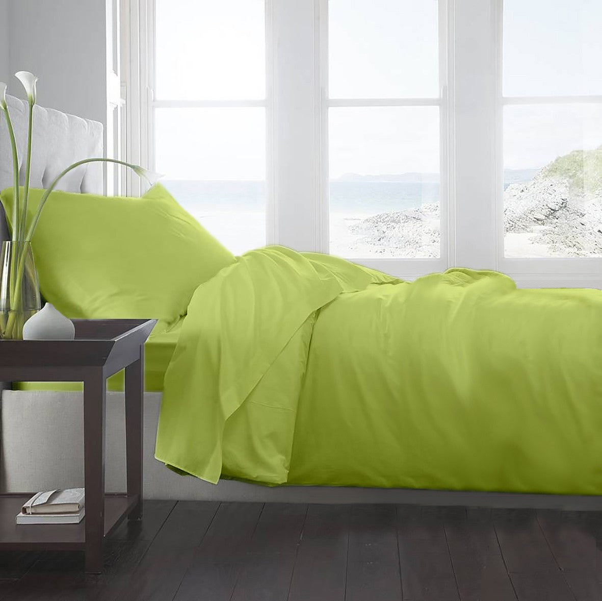 Lenjerie pat Renforce Lime