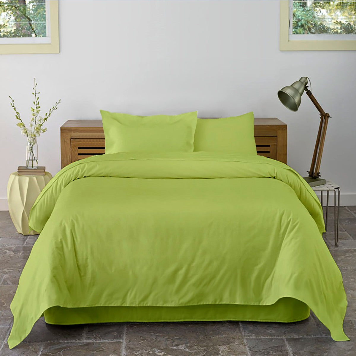 Lenjerie pat Renforce Lime