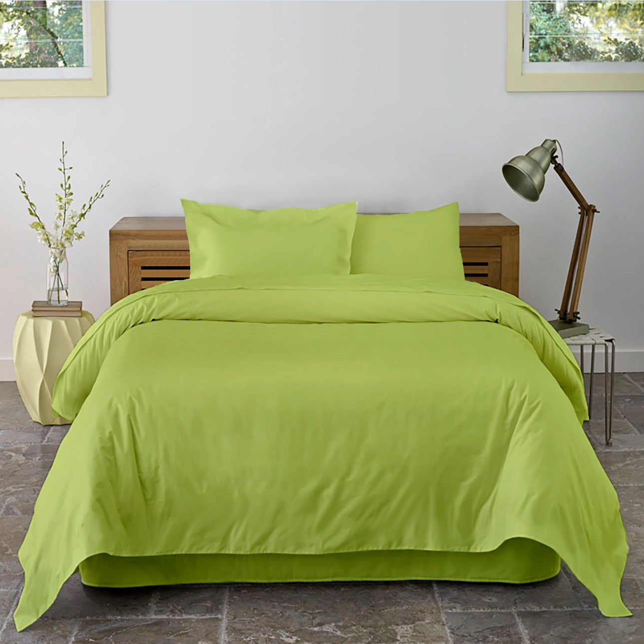 Lenjerie pat Renforce Lime