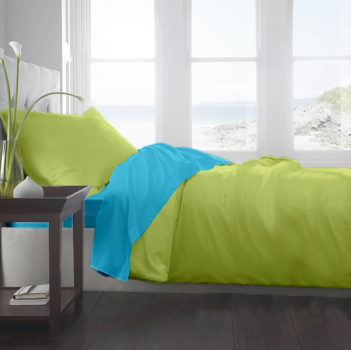 Lenjerie pat Renforce Aquarius & Lime