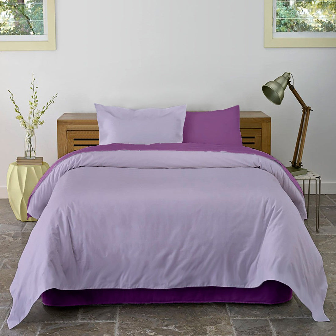 Lenjerie pat Renforce Lila & Iris Orchid