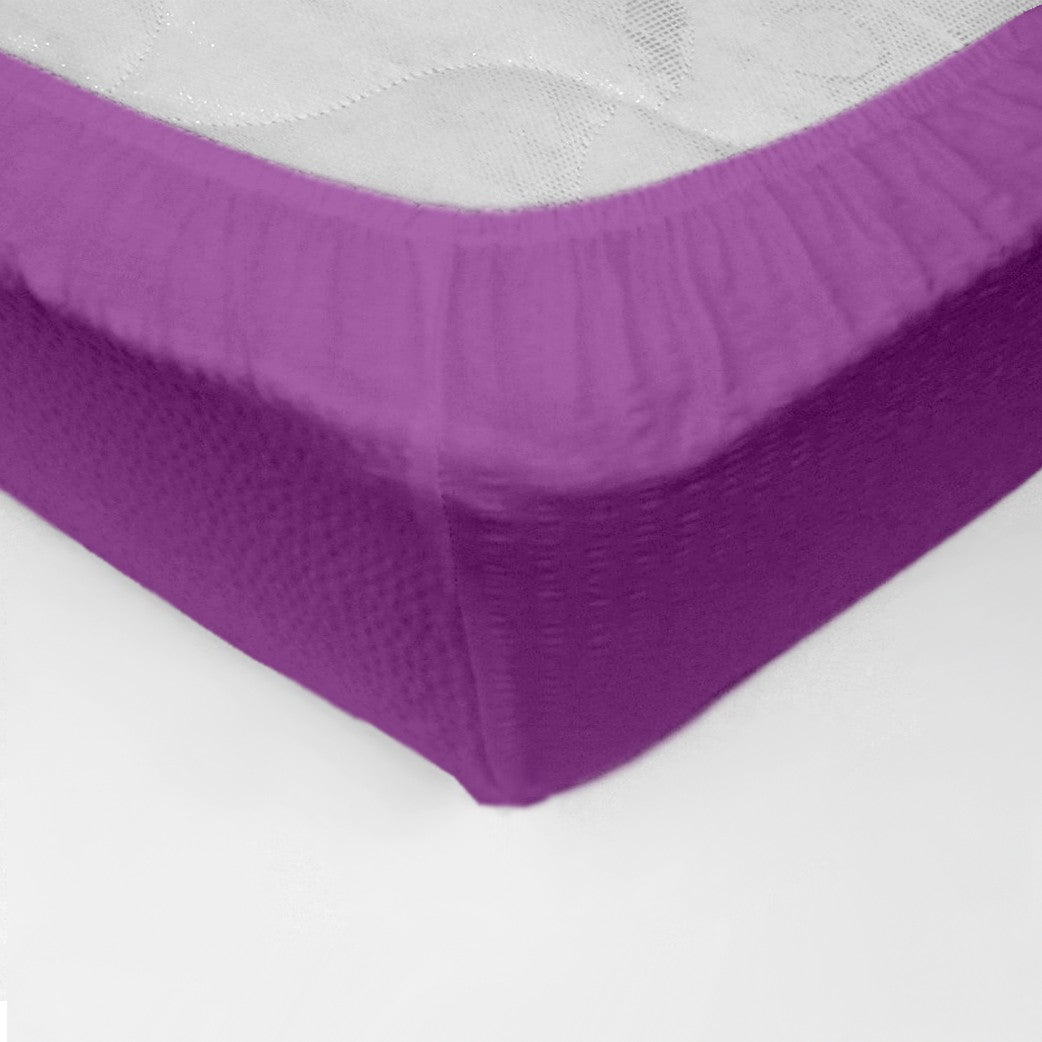Cearceaf pat cu elastic Crepe Iris Orchid