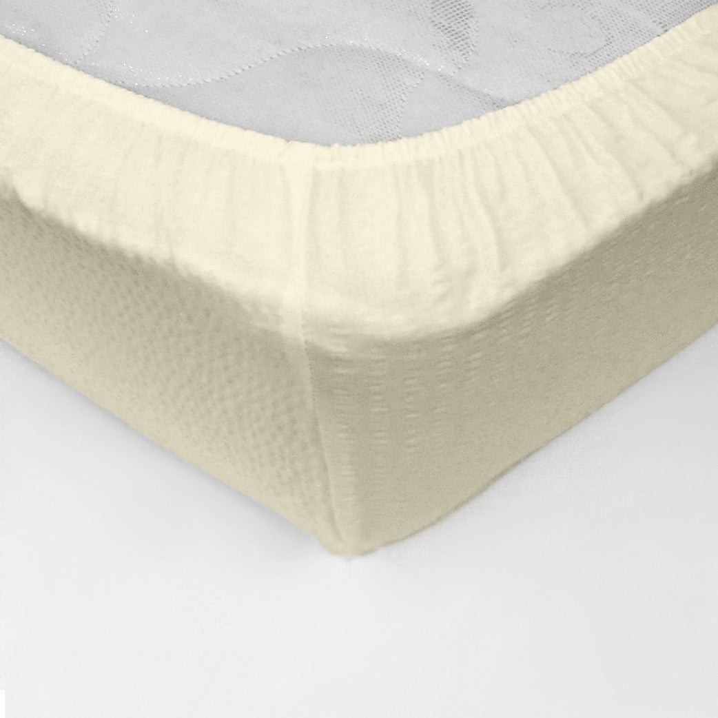 Cearceaf pat cu elastic Crepe Vanilla