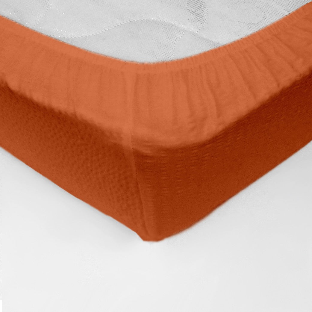 Cearceaf pat cu elastic Crepe Pumpkin
