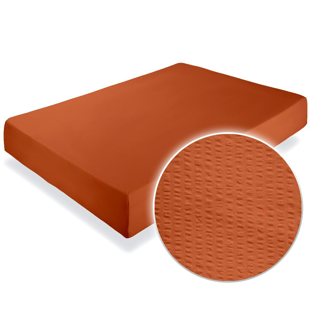 Cearceaf pat cu elastic Crepe Pumpkin