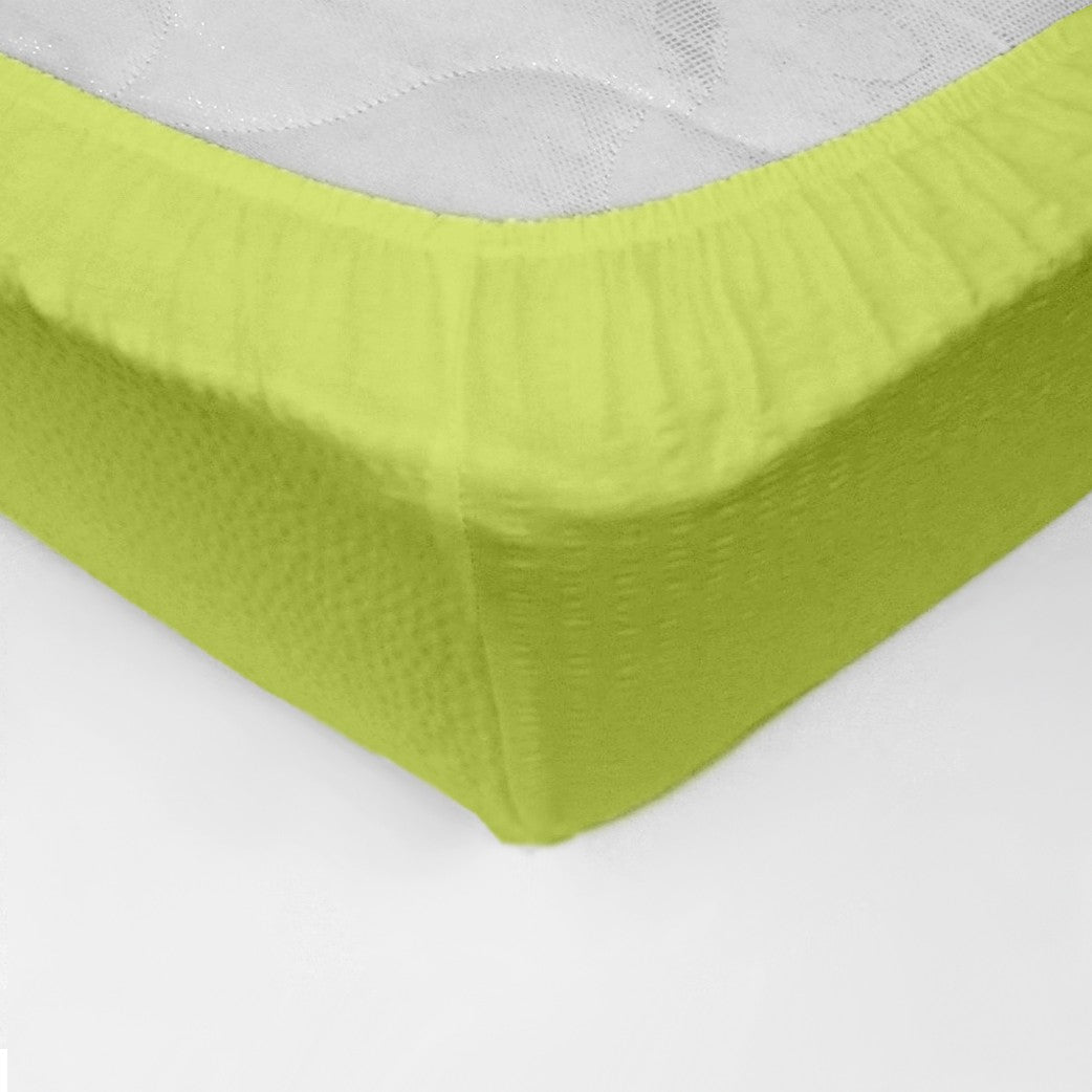 Cearceaf pat cu elastic Crepe Lime
