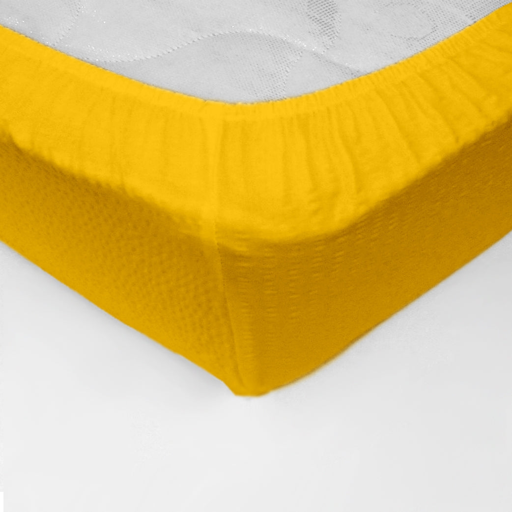 Cearceaf pat cu elastic Crepe Lemon Chrome