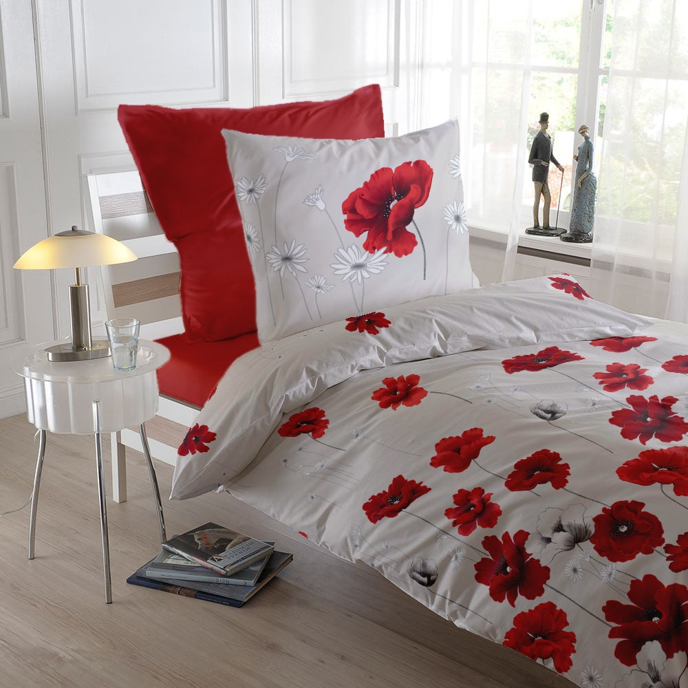 Lenjerie pat Renforce desen Poppy Field+Lollipop