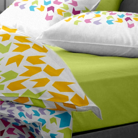Lenjerie pat Renforce desen Loving Matisse v.1-Lime