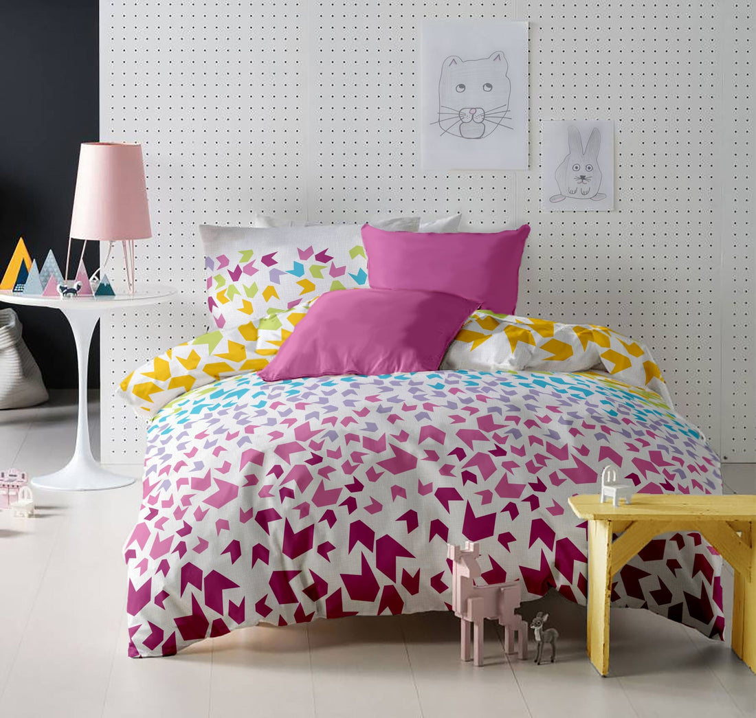 Lenjerie pat Renforce desen Loving Matisse v.1 Rosebloom