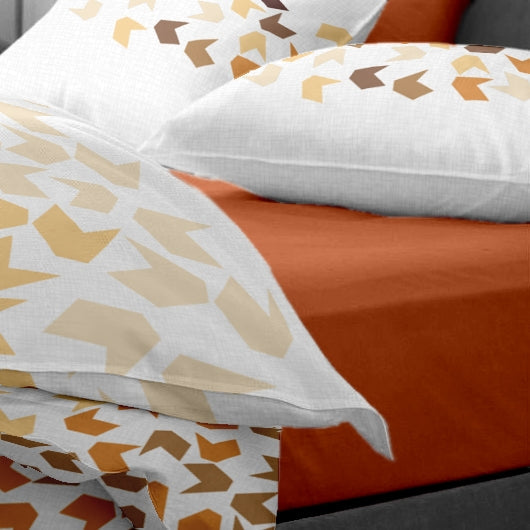 Lenjerie pat Renforce model Loving Matisse v.2+Pumpkin