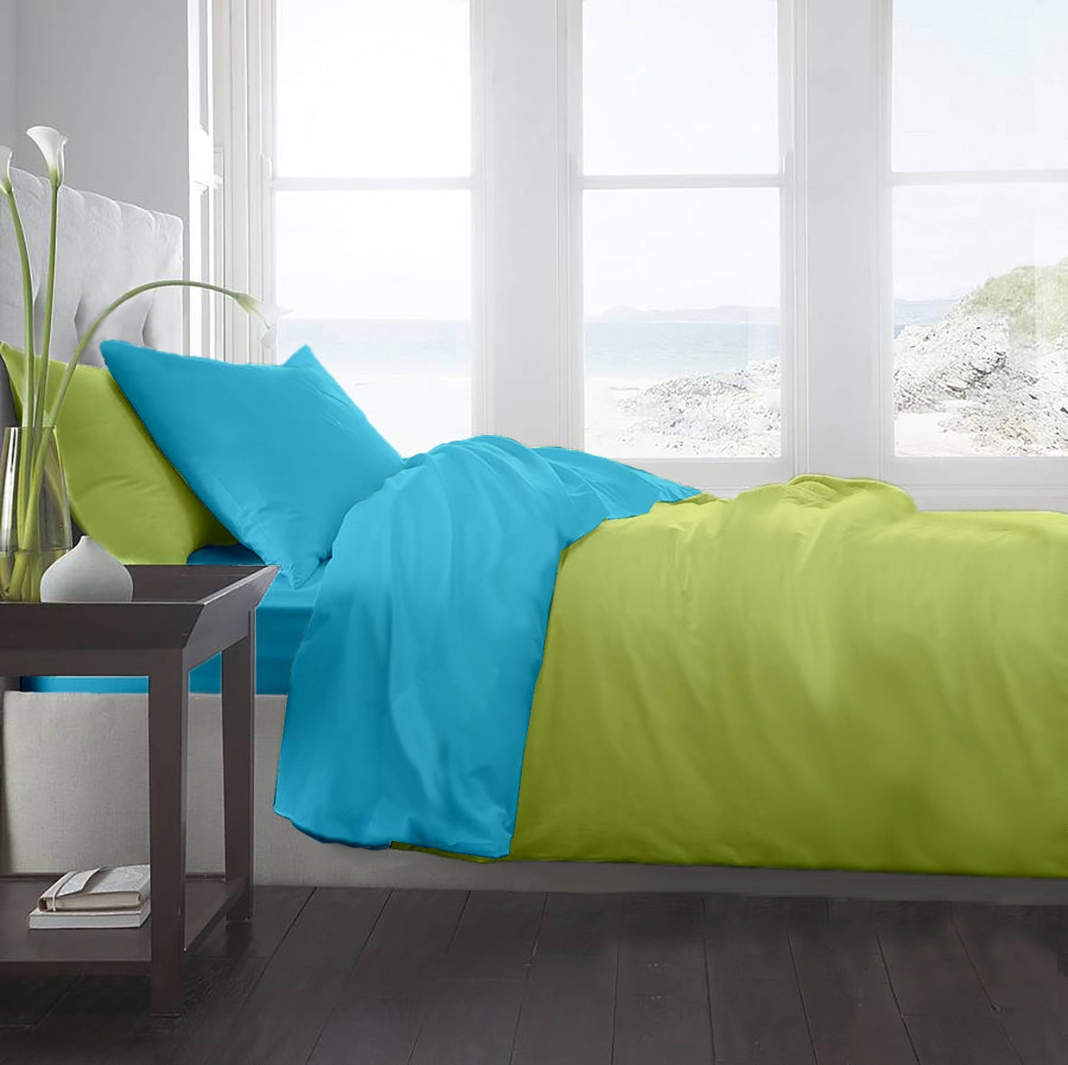 Lenjerie pat Renforce Aquarius & Lime