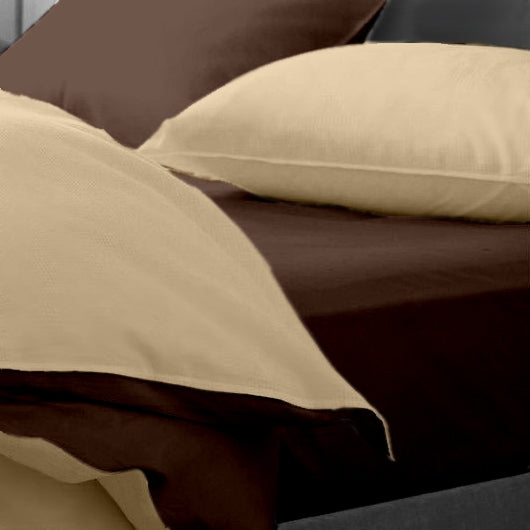 Lenjerie pat Renforce Honey Peach & Moka