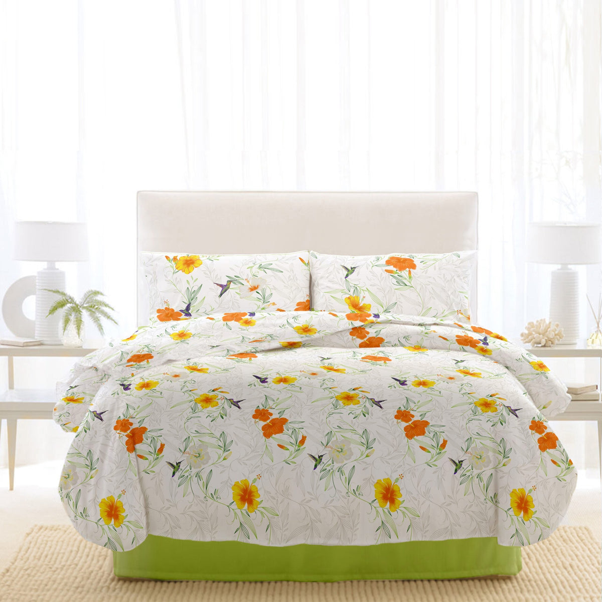 Lenjerie pat Renforce desen Rosemallow v.2