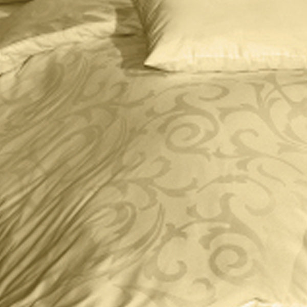Lenjerie pat Satin Jaquard Paris Crem