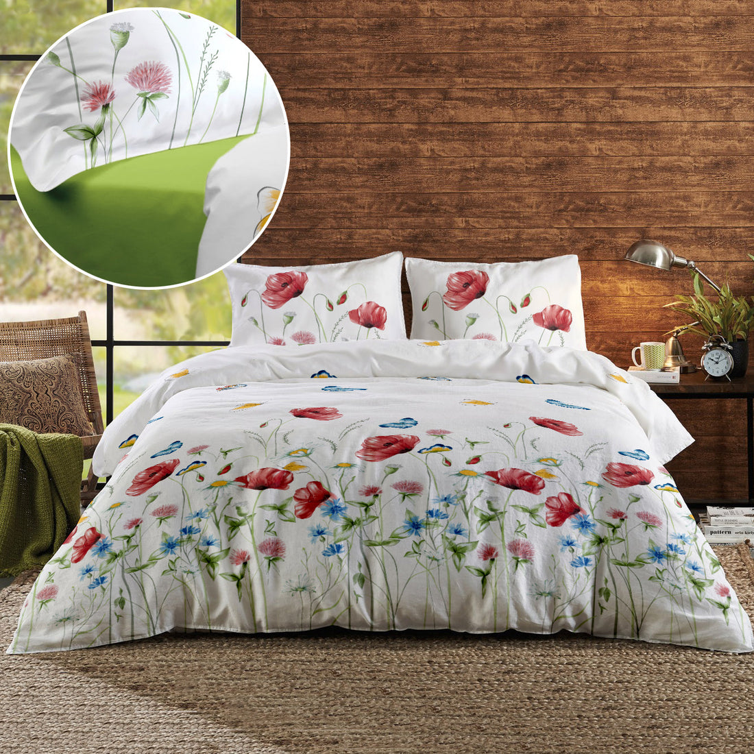 Lenjerie pat Renforce desen Summer Shades 01 Lime