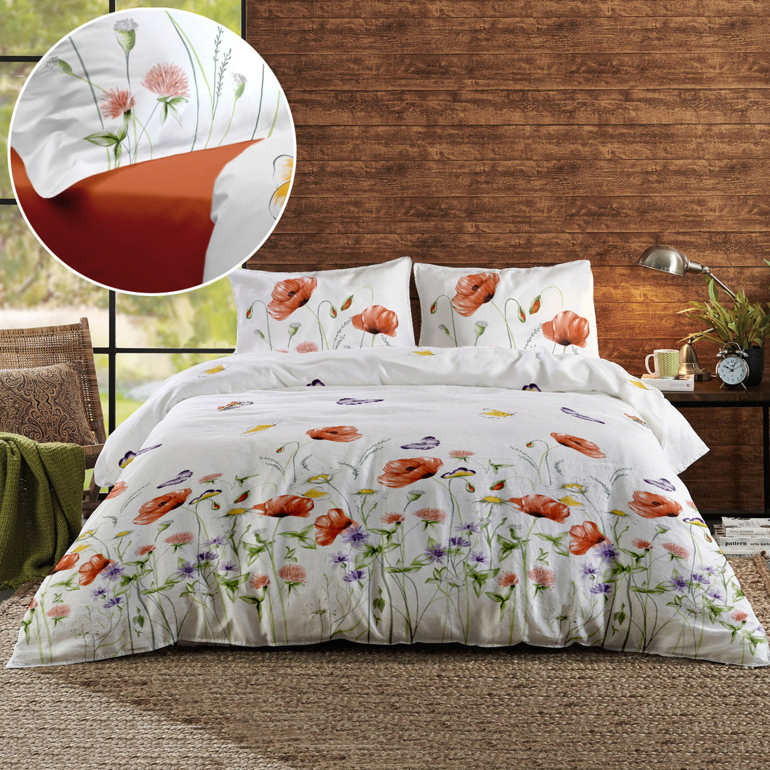 Lenjerie pat Renforce desen Summer Shades 02 Pumpkin