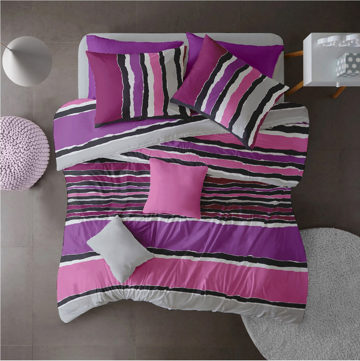 Lenjerie pat Renforce 100% bumbac, desen VIBE V3, cod RIU