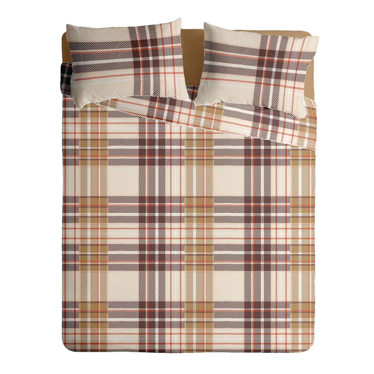 Lenjerie pat Renforce 100% bumbac, desen PLAID V1