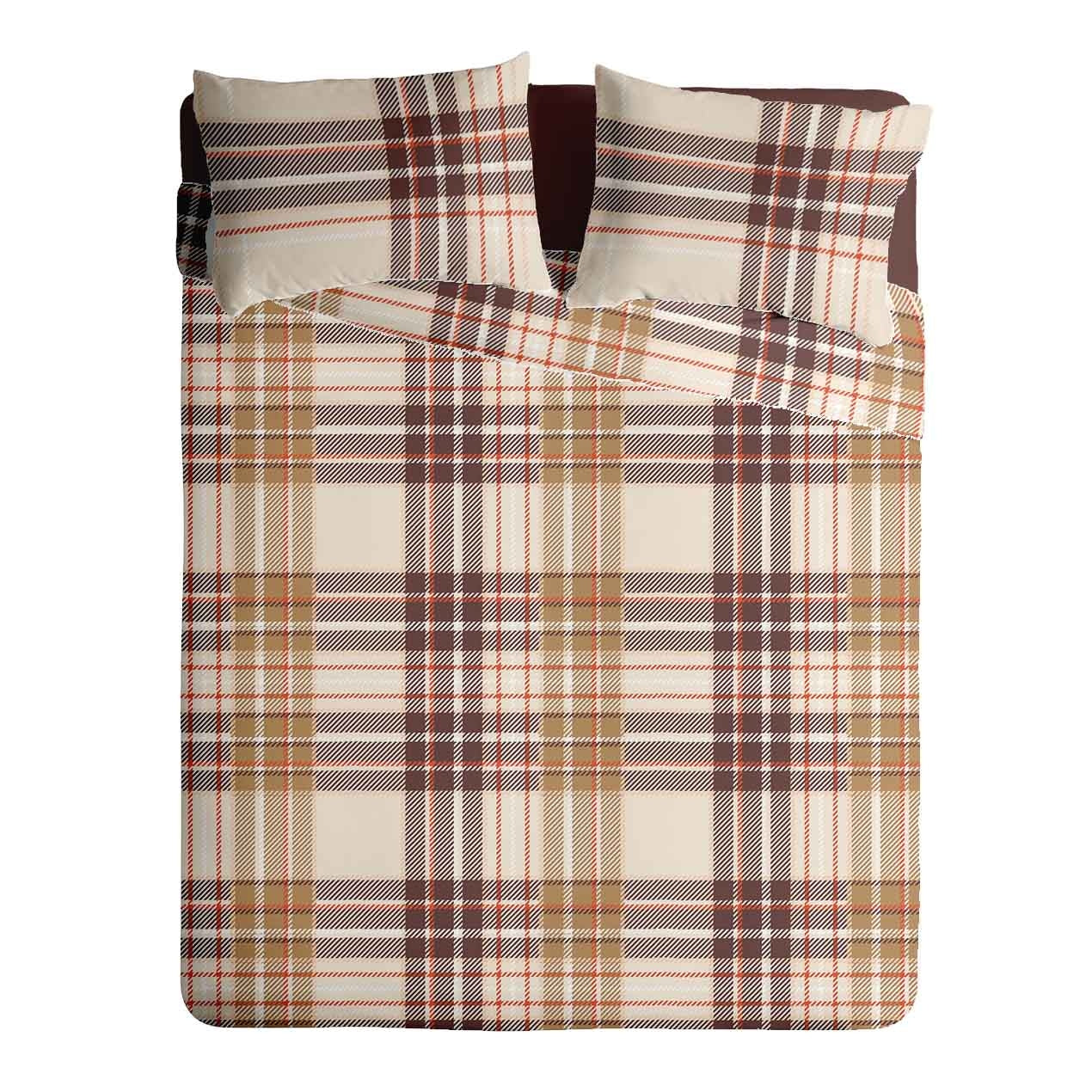 Lenjerie pat Renforce 100% bumbac, desen PLAID V1