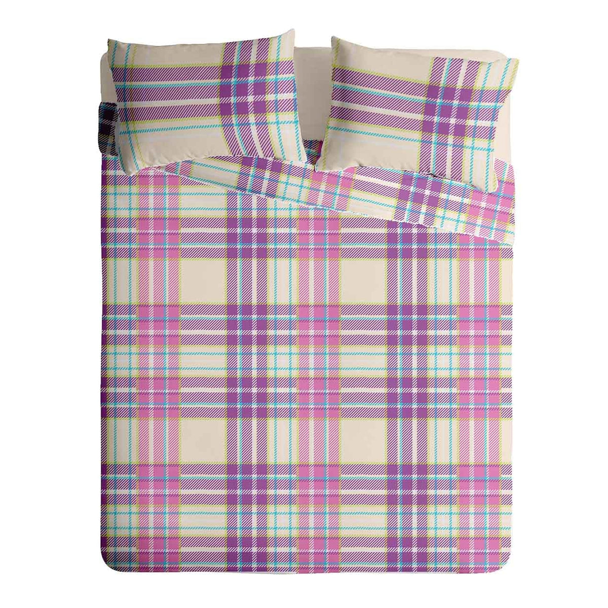 Lenjerie pat Renforce 100% bumbac, desen PLAID V2