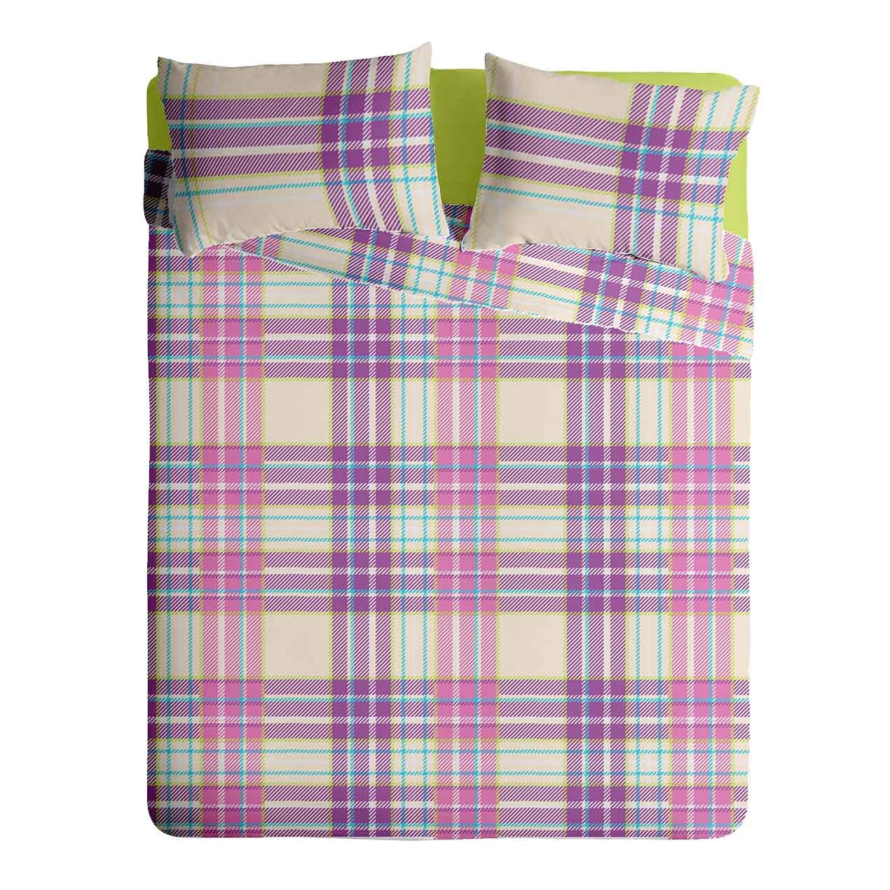 Lenjerie pat Renforce 100% bumbac, desen PLAID V2