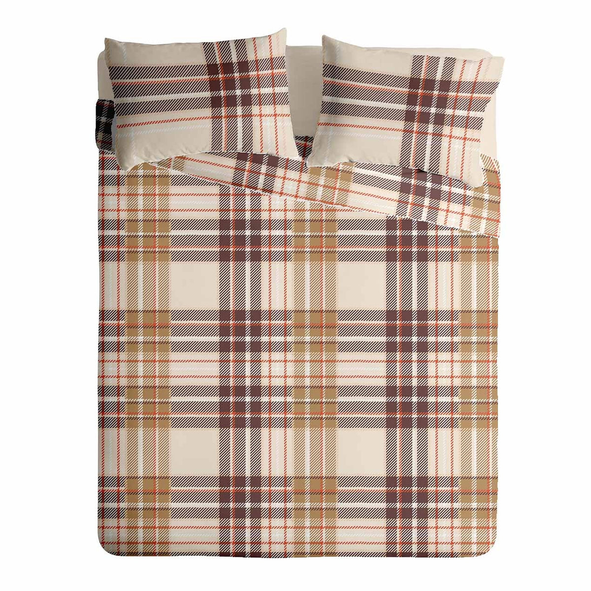Lenjerie pat Renforce 100% bumbac, desen PLAID V1, cod RIU