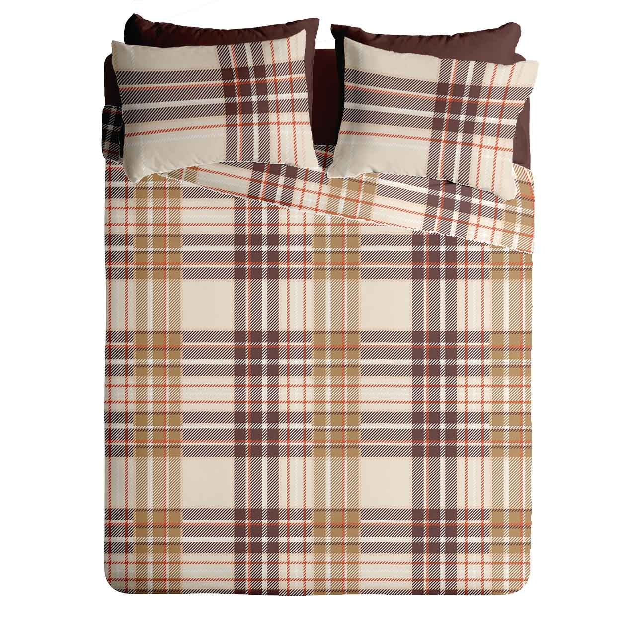 Lenjerie pat Renforce 100% bumbac, desen PLAID V1, cod RIU
