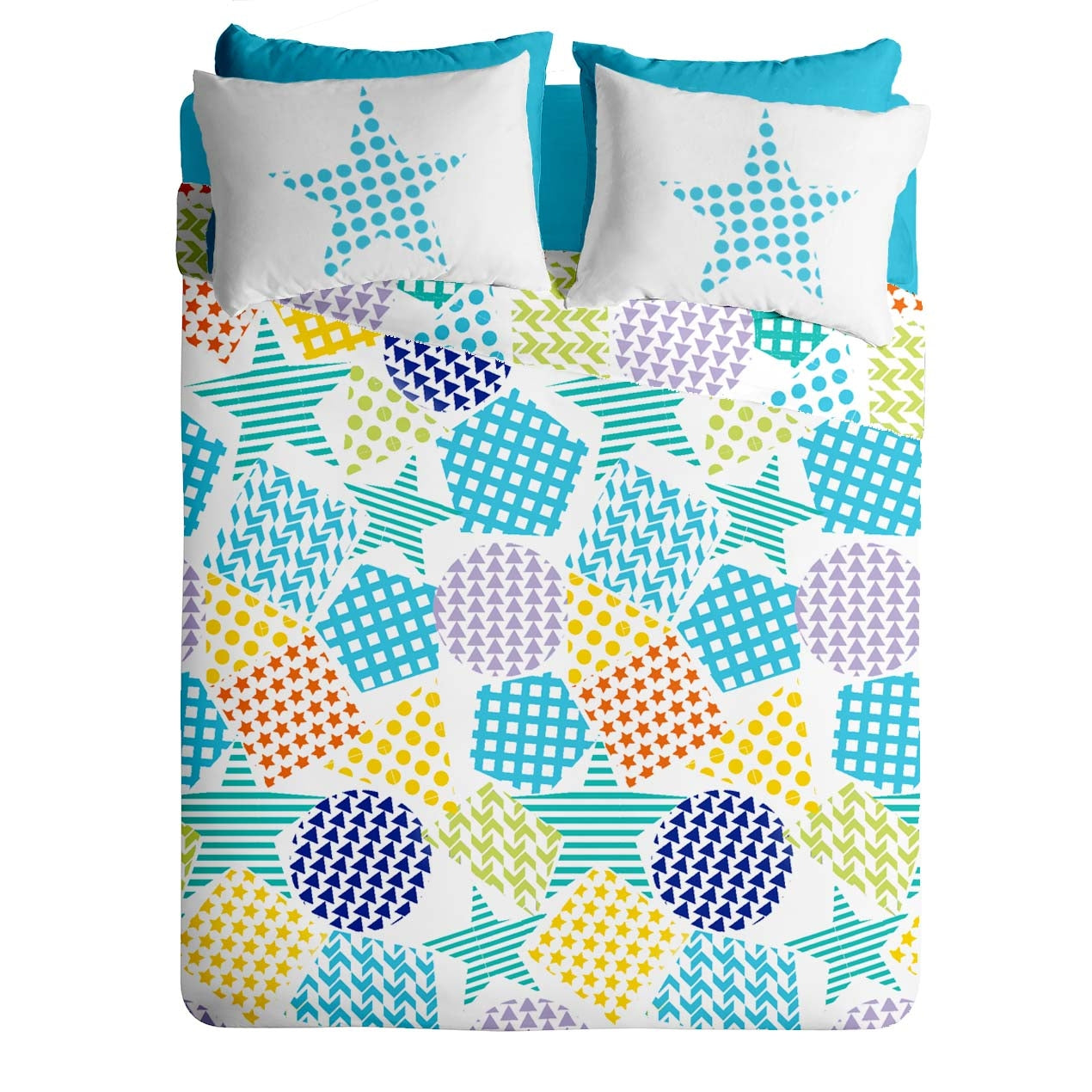 Lenjerie pat Renforce 100% bumbac, desen PLAYGROUND V2, cod RIU