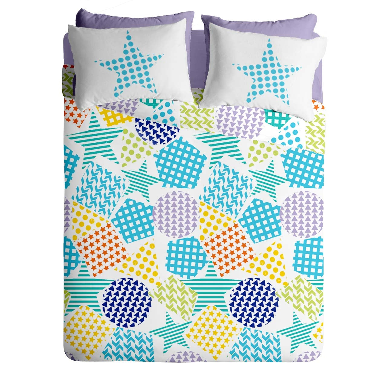 Lenjerie pat Renforce 100% bumbac, desen PLAYGROUND V2, cod RIU