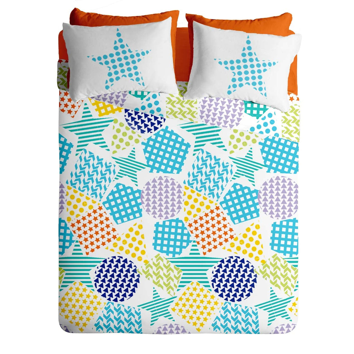Lenjerie pat Renforce 100% bumbac, desen PLAYGROUND V2, cod RIU
