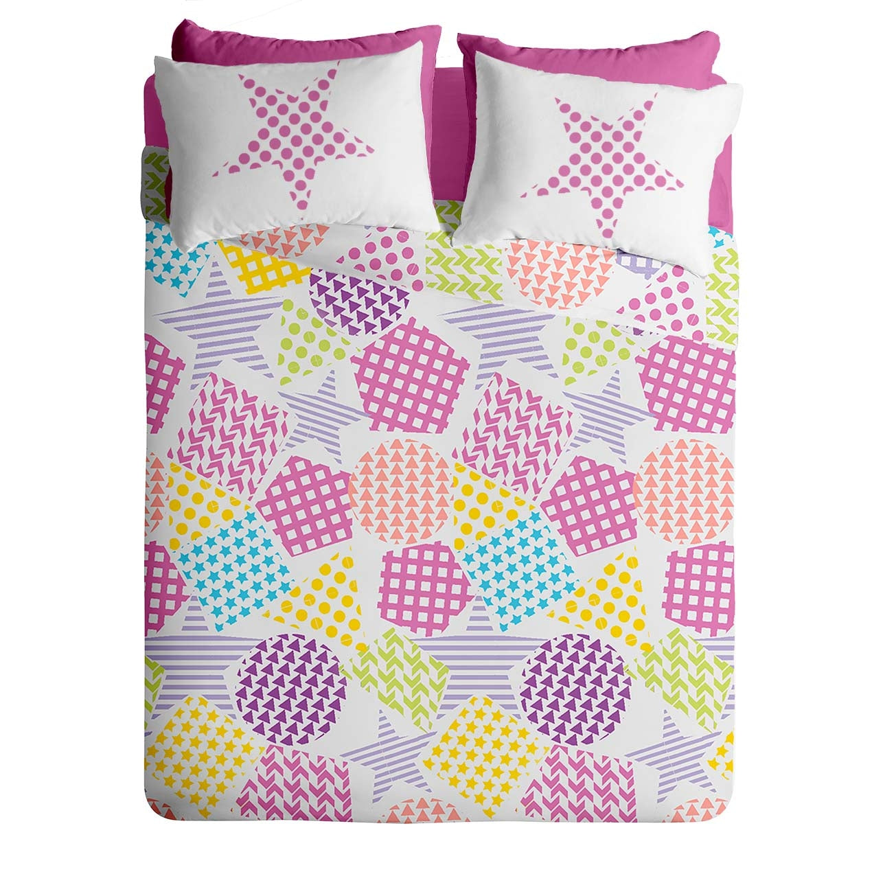 Lenjerie pat Renforce 100% bumbac, desen PLAYGROUND V1, cod RIU