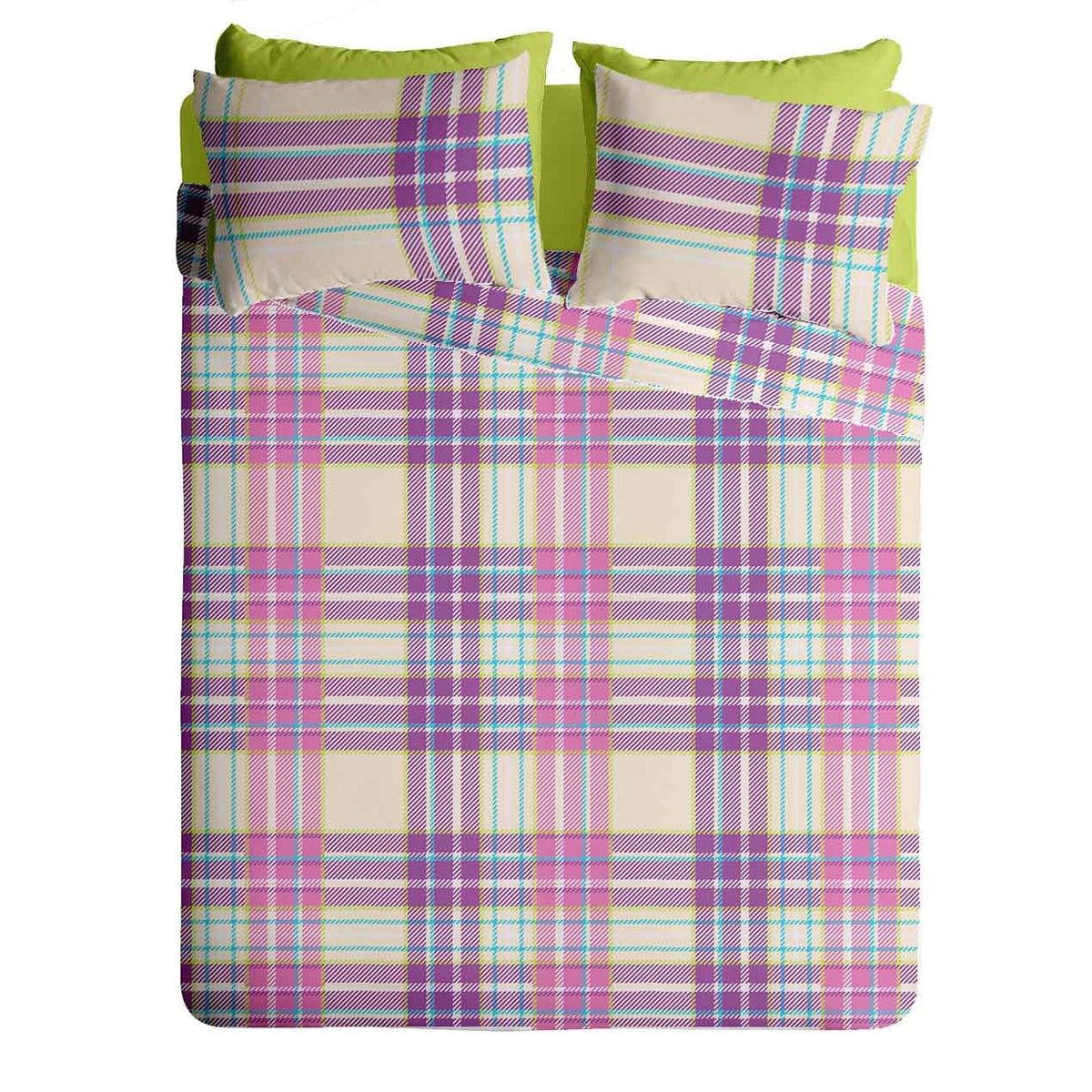 Lenjerie pat Renforce 100% bumbac, desen PLAID V2, cod RIU