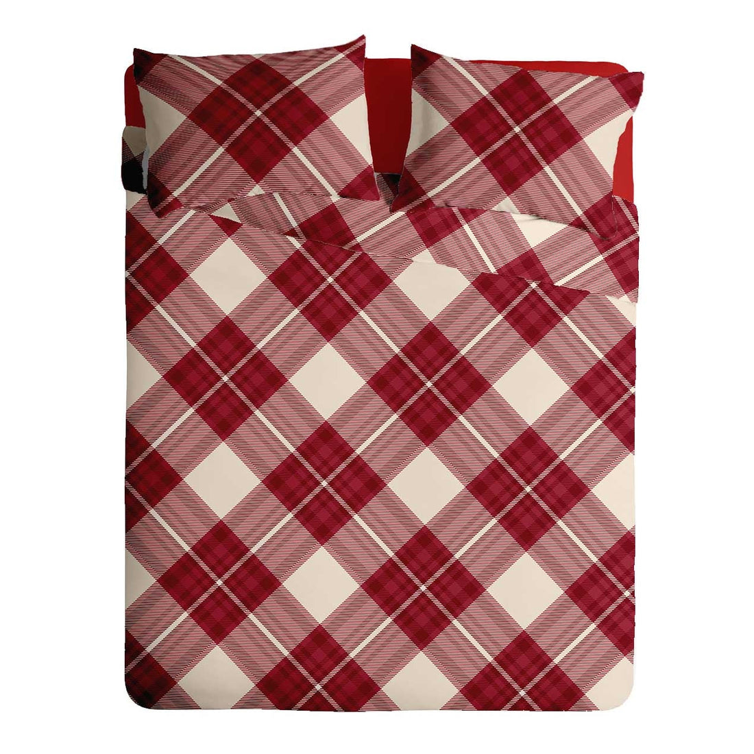 Lenjerie pat Renforce 100% bumbac, desen SCOTTISH V4, cod RIU