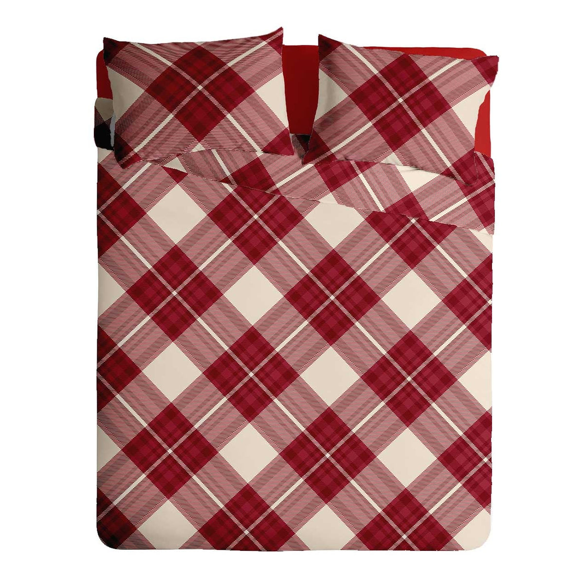 Lenjerie pat Renforce 100% bumbac, desen SCOTTISH V4, cod RIU