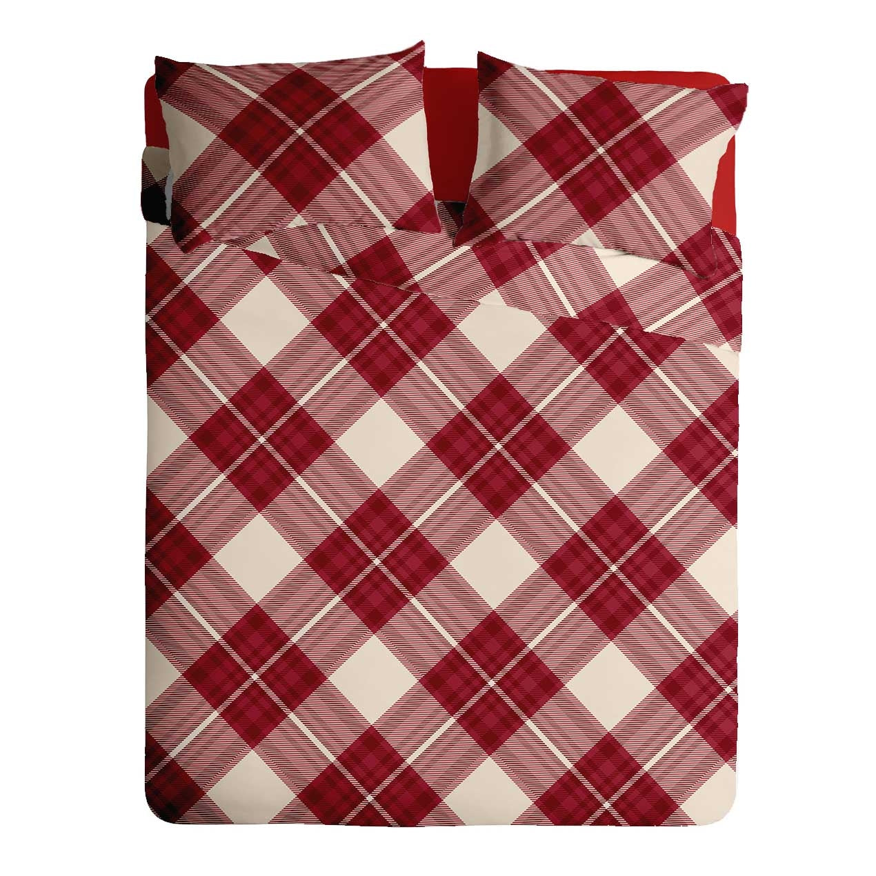 Lenjerie pat Renforce 100% bumbac, desen SCOTTISH V4, cod RIU