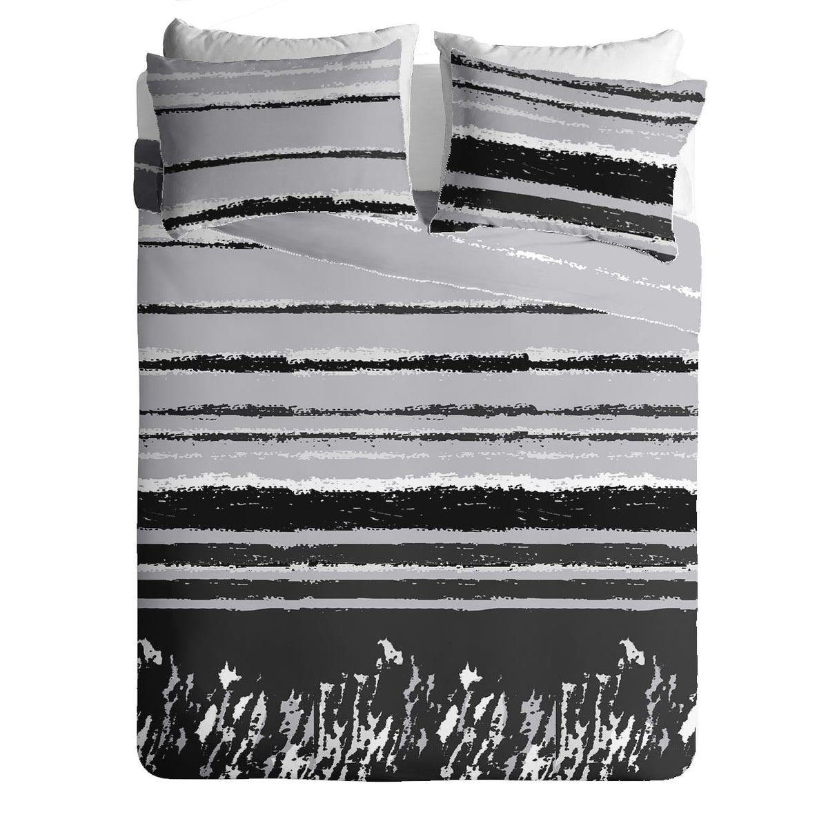 Lenjerie pat 100% bumbac Creponat, desen GRUNGE V2. cod CIU
