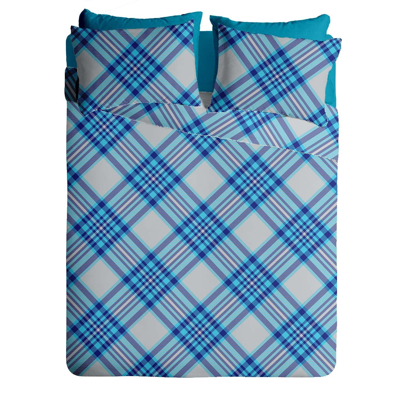 Lenjerie pat Crepe 100% bumbac, desen SCOTTISH V5, cod CIU