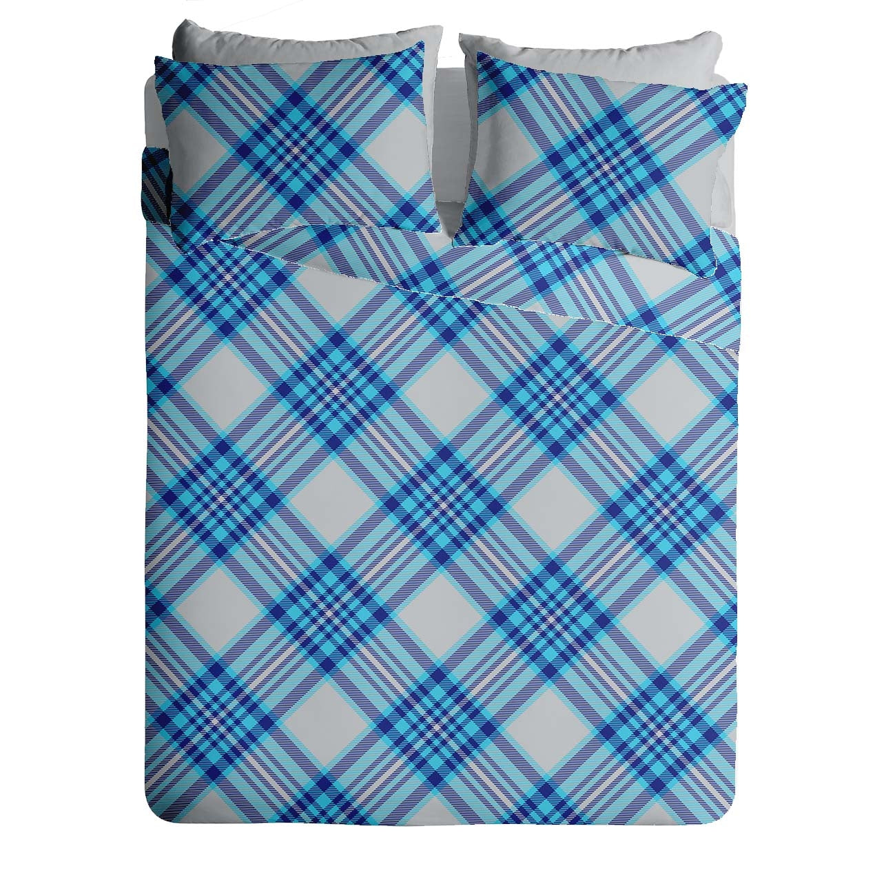 Lenjerie pat Crepe 100% bumbac, desen SCOTTISH V5, cod CIU