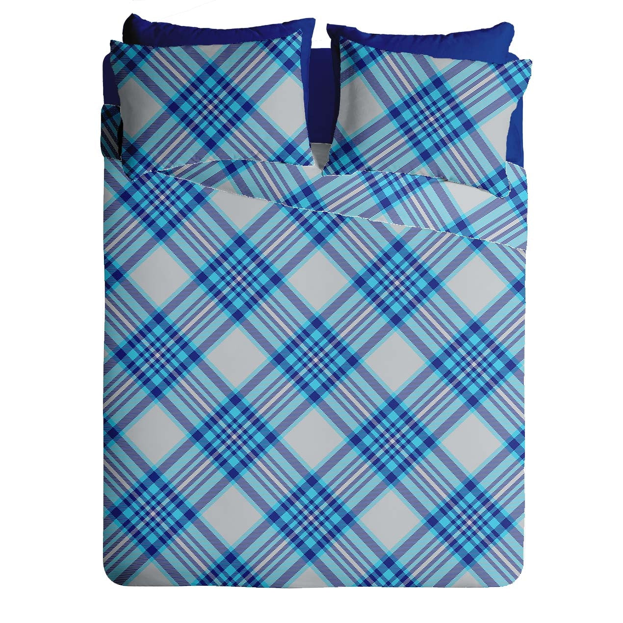 Lenjerie pat Crepe 100% bumbac, desen SCOTTISH V5, cod CIU