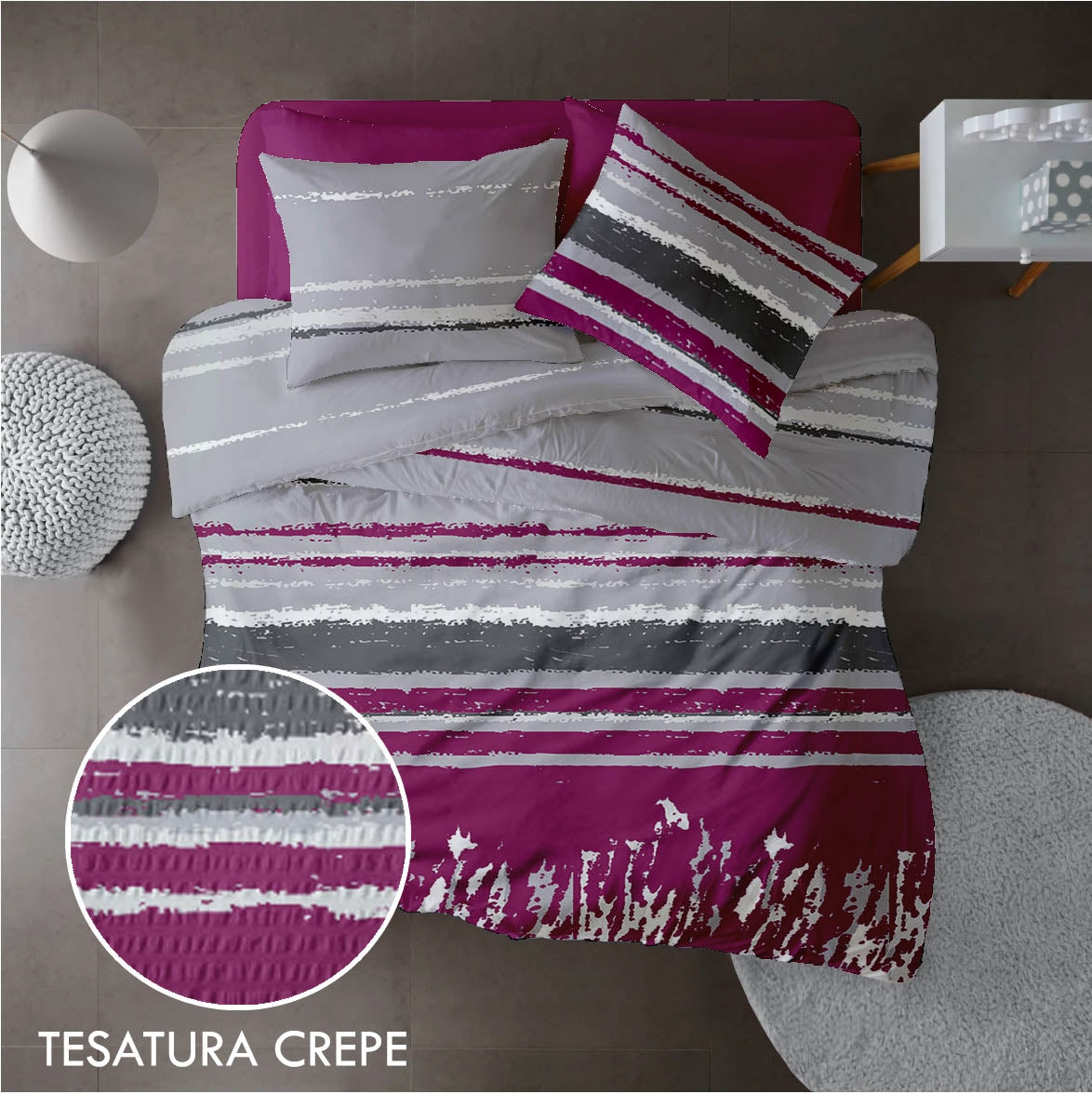 Pilota matlasata Crepe desen Grunge V3