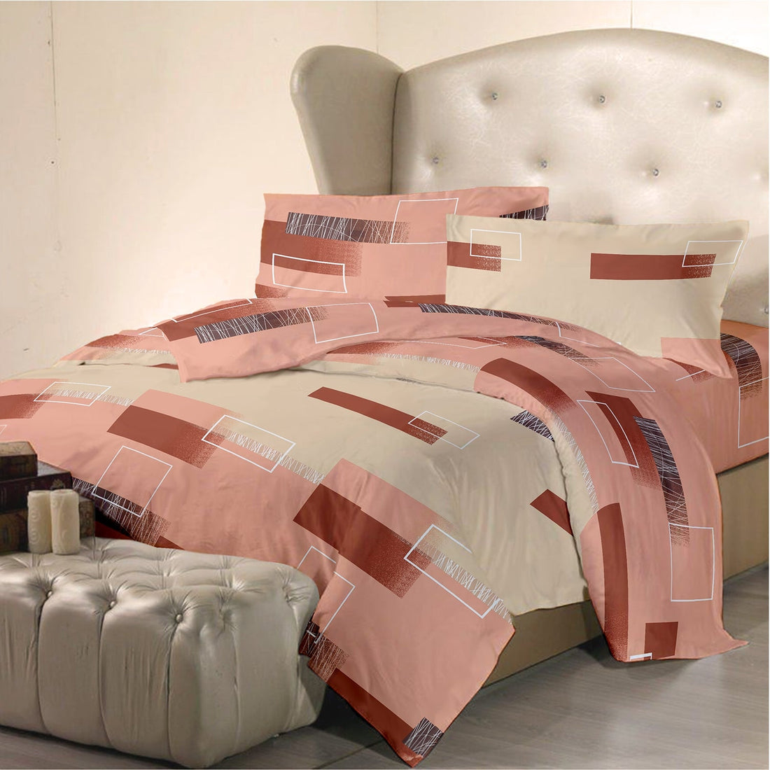 Lenjerie pat Renforce desen Minimal 03, 100% bumbac