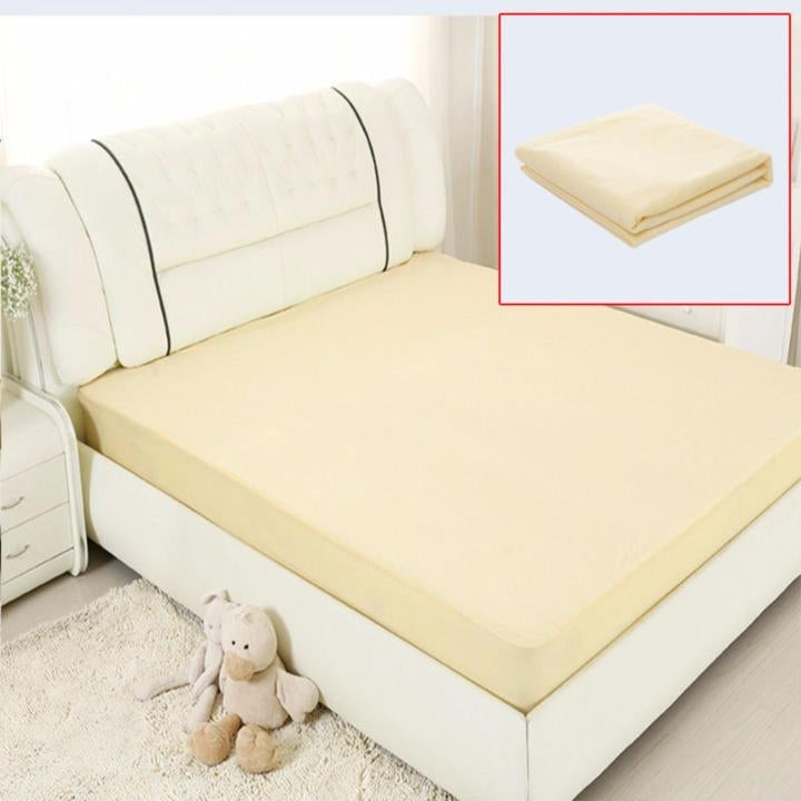 Husa impermeabila saltea, Tencel antibacterian , crem