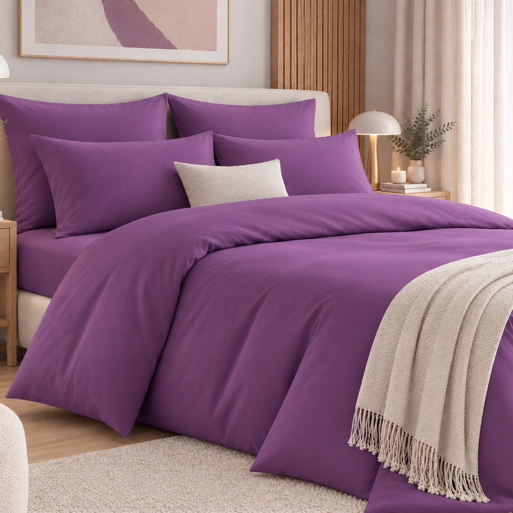 Renforce bed linen, 100% cotton, Iris Orchid