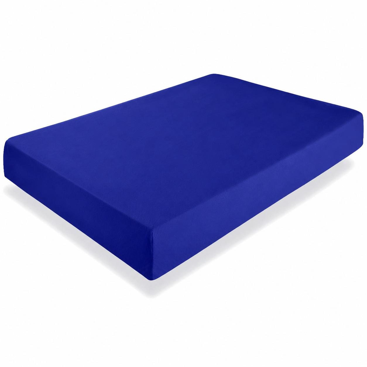 Cearceaf cu elastic, bumbac Renforce, Surf Web albastru royal